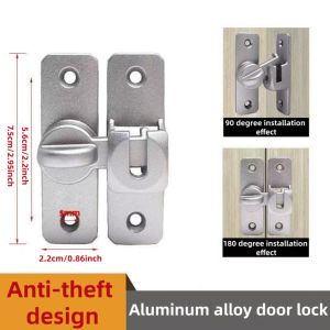 Barn Door Lock -90/180 Degree Sliding Door Safety Rust Proof Double Cabinet Used for Wardrobes Bathrooms French Doors Barns
