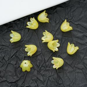 EELHOE | 100 Hạt Cườm Acrylic Hình Hoa Chuông Nắp Hoa Dùng Làm Phụ Kiện Trang Sức Tự Làm Vòng Tay Dây Chuyền Thủ Công