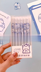 ปากกาลูกลื่นลายหมี ปากกาหมึกดำ การ์ตูน พร้อมส่ง