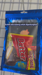 [10x18 cm] 10 PCS Plastik Klip Hologram Flat Warna Biru | Ziplock Hologram Foil | Plastik Klip Kemasan Aksesoris