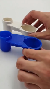 Pet Bird Plastic Waterer Bird Water Drinker Cup Feeder - Blue Cup - Easy to Refil