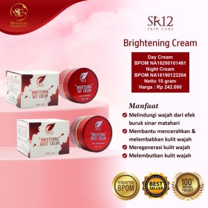 Brightening Day dan Night Cream SR12 Skincare Mencerahkan Melemababkan Wajah