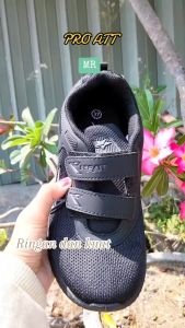 Yasa Footwear - Sepatu Sekolah PRO ATT MR 852V 35-38 /Sepatu Perekat /Sepatu Sekolah Hitam /Sepatu Sneakers Anak /Sepatu Keren /Sepatu Olahraga
