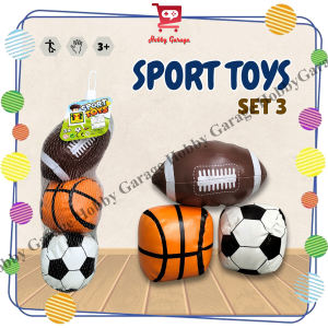 Mainan Bola Anak Bayi Baseball Sepak Tendang Basket Ball Childrens Training BallSet
