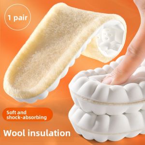Warm Wool Insoles with Latex Padding and Sheepskin Fleece for Absorption and Odor Prevention