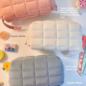 KOKUYO Pillow Case Pencil Bag Girls Style Simple Large Capacity Middle School Stationery Cotton Material Pure Color Pattern