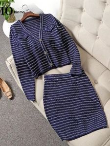 XMO | Slimming High-Waist Hips Accentuating Half Skirt Fashion Set