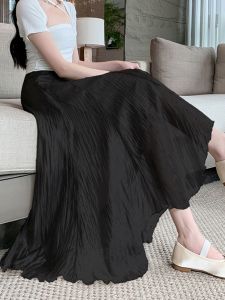Slimming Irregular Design French Style Long Skirt