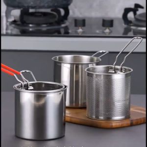 หม้อทอดอเนกประสงค์สแตนเลส พร้อมชั้นวาง ออกแบบมาเพื่อความสะดวกและใช้งานได้ยาวนาน เหมาะสำหรับทุกครัวเรือน HE0070