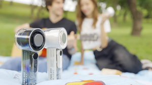 TMS Handheld Mini Turbo Portable Fan Ice Compress 100 Level Strong Cooling Wind Air Cooler Long Lasting Battery For Travel Office - X05