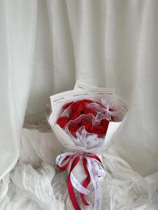 Eternal Rose Bouquet Soap Flower Gift for Mom Girlfriend Best Friend Birthday Festival Creative Present Artificial Flower