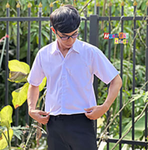 Sơ Mi Trắng Nam Tay Ngắn Đi Học 1 Túi Dáng Rộng 85kg Trở Lại Ulzzang Hồng Nhi Store