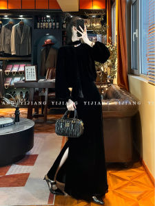 Stunning Long Velvet Silk Half Skirt Elegant Fish Tail Design High Waist Commute Style for Ladies Spring Season A-Line Silhouette