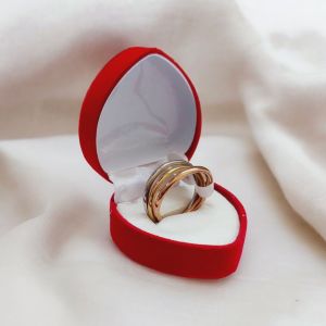 Cincin Titanium 3in1 Aksesoris Perhiasan Pria Wanita Free Kotak