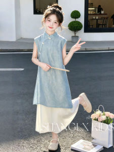 SHANGLEXIONG | Đầm Qipao Trẻ Em Gái Mỏng Hè Truyền Thống Trung Quốc