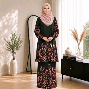Exclusive New Design Baju Kurung Trisha Lycra Korea Trisha Exclusive Womens Clothing Heritage & Cultural Wear Pakaian Muslim Baju Kurung