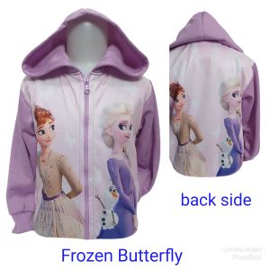 Jaket Anak Frozen Buterfly Printing