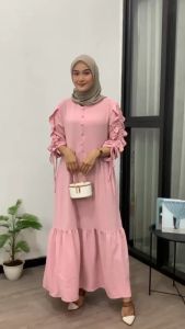 Janeta dress crinkle premium dress crinkle airflow dress wanita dewasa