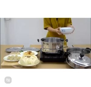 28CM Stainless Steel Two-Layer Double Soup Steamed Dual-Purpose Pot Multi-Function Steamed Pot - Keimav Official