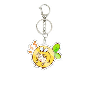Bandai | Kawaii Vocaloid Kagamine Rin Len Quả Chuối Chanh Acrylic Móc Khóa Dễ Thương Q Phiên Bản Anime Hoạt Hình Móc Khóa Túi Mặt Dây Chuyền Dành Cho Người Hâm Mộ