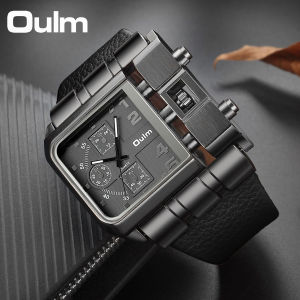 OULM | Oulm Casual Wristwatch Square Dial Wide Strap Mens Quartz Watch Luxury Brand Male Clock Super Big Men Watches Relogio Masculino