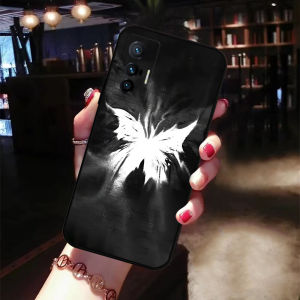 Vivo Phone Case Womens Style Full Cover Protective Shell Creative Dark Theme Butterfly Design Silicone Soft Case Eco-Friendly