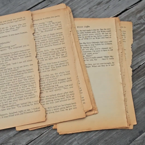 Tanned Book Pages Pack (approx. 30 pcs) - Vintage Aesthetic Paper for Scrapbooking Junk Journaling and Decoupage | Craft Supplies by Booklaka | Refurbished