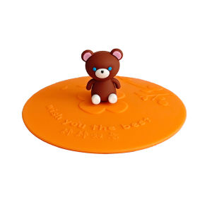 Original Design Food Grade Silicone Cup Lid Tea Milk Tea Mug Cover round Lid 10cm for Dining And Utensils