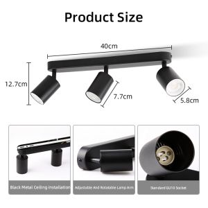 Spotlights Ceiling Light LED GU10 Three Way Adjusted Angle 85V-265V Ceiling Chandelier Lustre Indoor Modest Ceiling Lamp Home