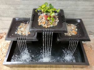 S3 Brown 5x2.5 Sandstone Water Pond Fountain Garden Water Feature Balinese 风水流水喷泉瀑布池 Deco Fish Waterfall Home