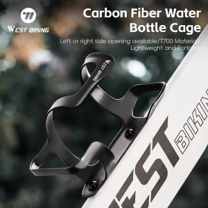 West Biking | WEST BIKING T700 Carbon Fiber Bike Bottle Cage Left/Right Side Open Bicycle Bottle Bracket Abrasion-Resistant Bike Bottle Cage