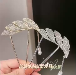 Trâm Cài Tóc Cổ Điển Ngọc Trai & Pha Lê Hợp Kim – 3 Mẫu Kiêu Sa – Phụ Kiện Cô Dâu Dự Tiệc Chụp Ảnh