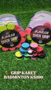 GRIP RAKET BADMINTON KARET KANSA KS100 POLOS / HAND GRIP RAKET ALAT PEREKAT KS100 ANTI SLIP