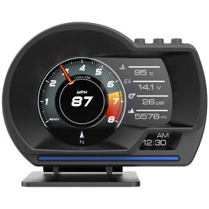 ZIANPINGXIAN | OBD GPS LCD Instrument Panel Car Upgrade Water Temperature Turbo Monitoring HUD
