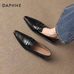 Daphne | White Summer New Pointed Toe Loafer Shoe with Height Increase