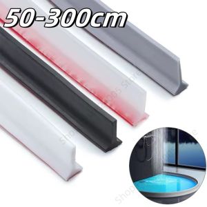 50-300cm Self-Adhesive Silicone Water Retaining Strip Shower Dam Flood Barrier Bendable Dry Wet Separation Bottom Sealing Strip