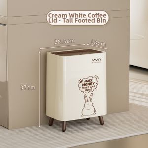 Elegant Narrow Gap Trash Bin with Lid Large Capacity