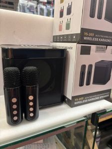 ys-203 wireless karaoke speaker with dual microphone
