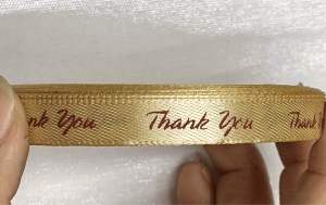 Cuộn 22m ruban satin in chữ "thank you 1cm.