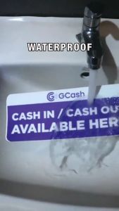 Dsign Gcash Cash In/ Cash Out Available Here Signage Sticker Store Sticker Store Sign.