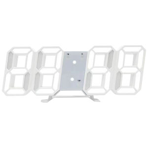 【Free Shipping】 Decorative 3D LED Wall Clock with Adjustable Brightness and Digital Display for Living Room