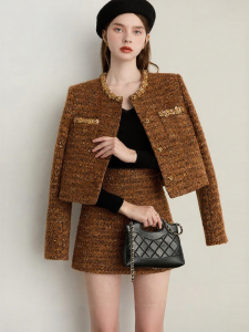 D-PLAY | Tweed Jacket and Skirt Set