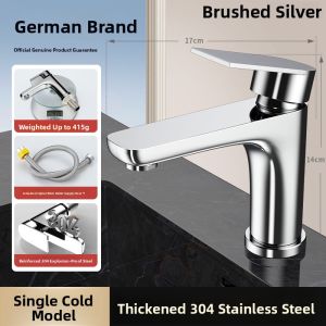 YALANDENG | Single Cold Water Faucet Stainless Steel Basin