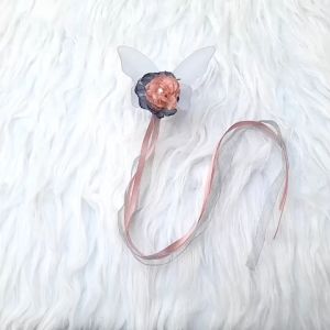 Kẹp tóc nhựa cánh tiên gắn hoa tua rua kẹp răng cá mập hoa hồ điệp