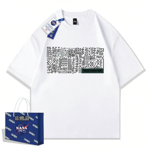 NASA Collaboration Simple Casual Heavyweight Cotton T-Shirt