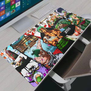 Bandai | Mouse Pad PC Gamer Anime Desk Mat Non-Slip Rubber Laptop One Piece Zoro Playmat for Office Computer Accessories Gaming Mousepad