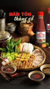 Mắm tôm thùng gỗ Làng Chài Xưa nguyên liệu tươi thơm ngon đặc biệt chai 260g