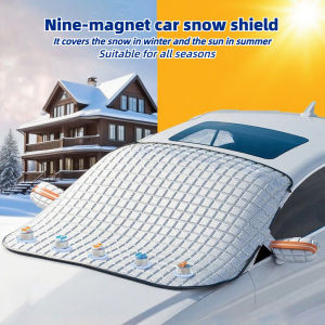 SEAMETAL Summer Windshield Cover UV Reflective Sun Shade Waterproof 4-Season Universal Sun Protection Cover Winter Snow Shield
