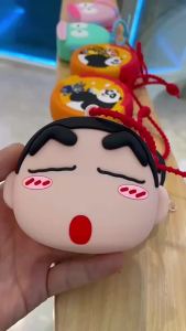 Bandai | Anime Crayon Shin-Chanss Handbag Lovely Coin Purse Periphery Storage Bag Backpack Keychain Kawaii Holiday Birthday Wallet Gifts