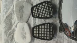 HUIESON Mặt nạ khí 6800 sơn phun thuốc trừ sâu bụi hóa học và bọc hoàn toàn độc phòng cháy chữa cháy tầm nhìn rộng